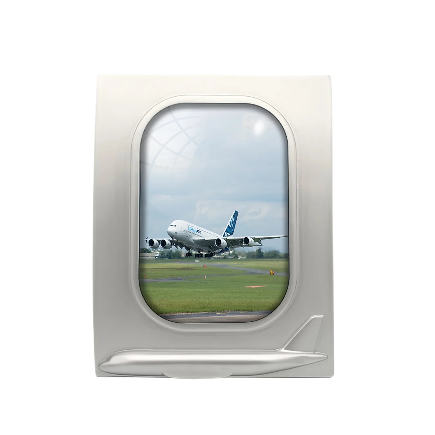 Departing Airbus A380 with Original Livery Designed Airplane Window Photo Frame - Image 2