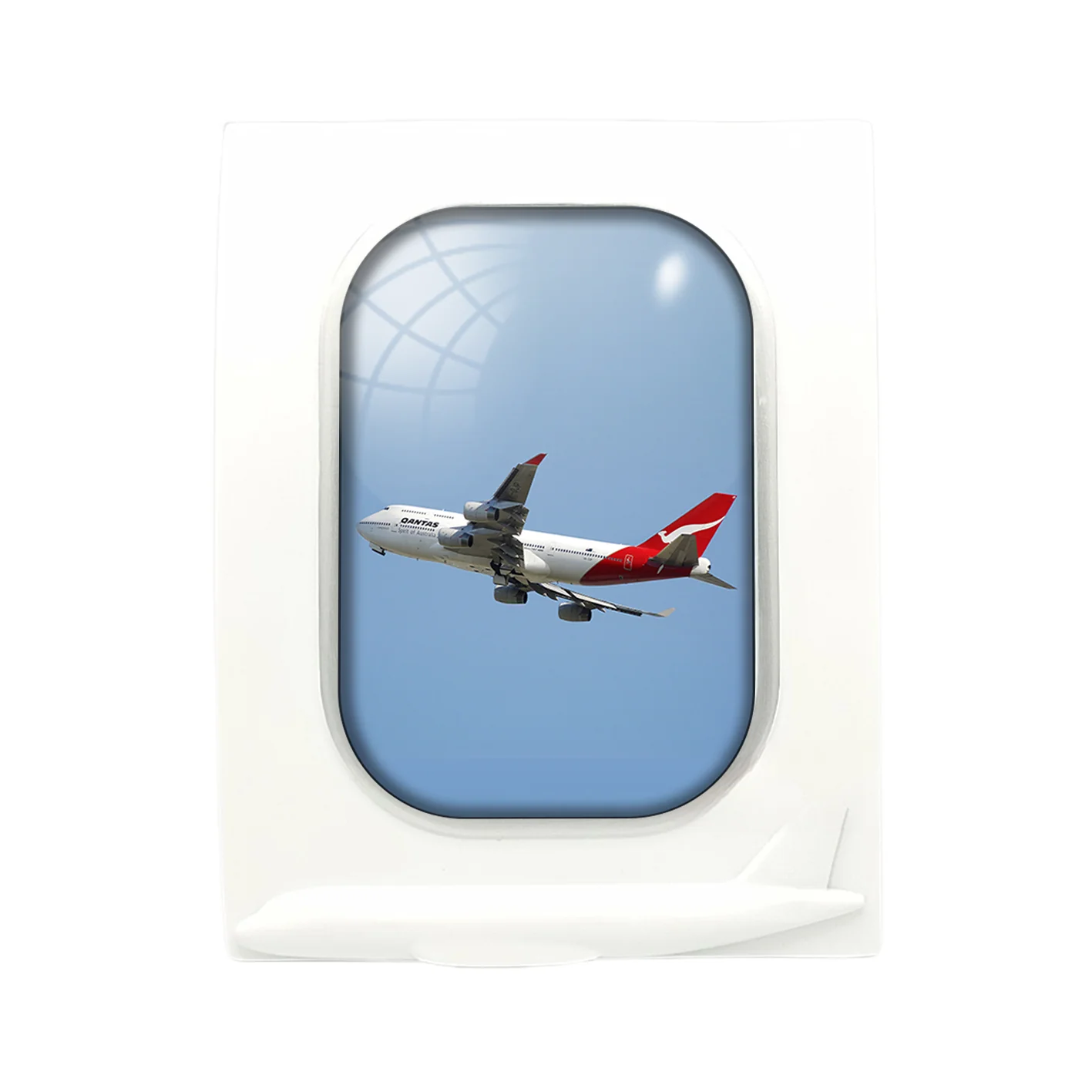 Departing Qantas Airlines Boeing 747 Designed Airplane Window Photo Frame - Image 4