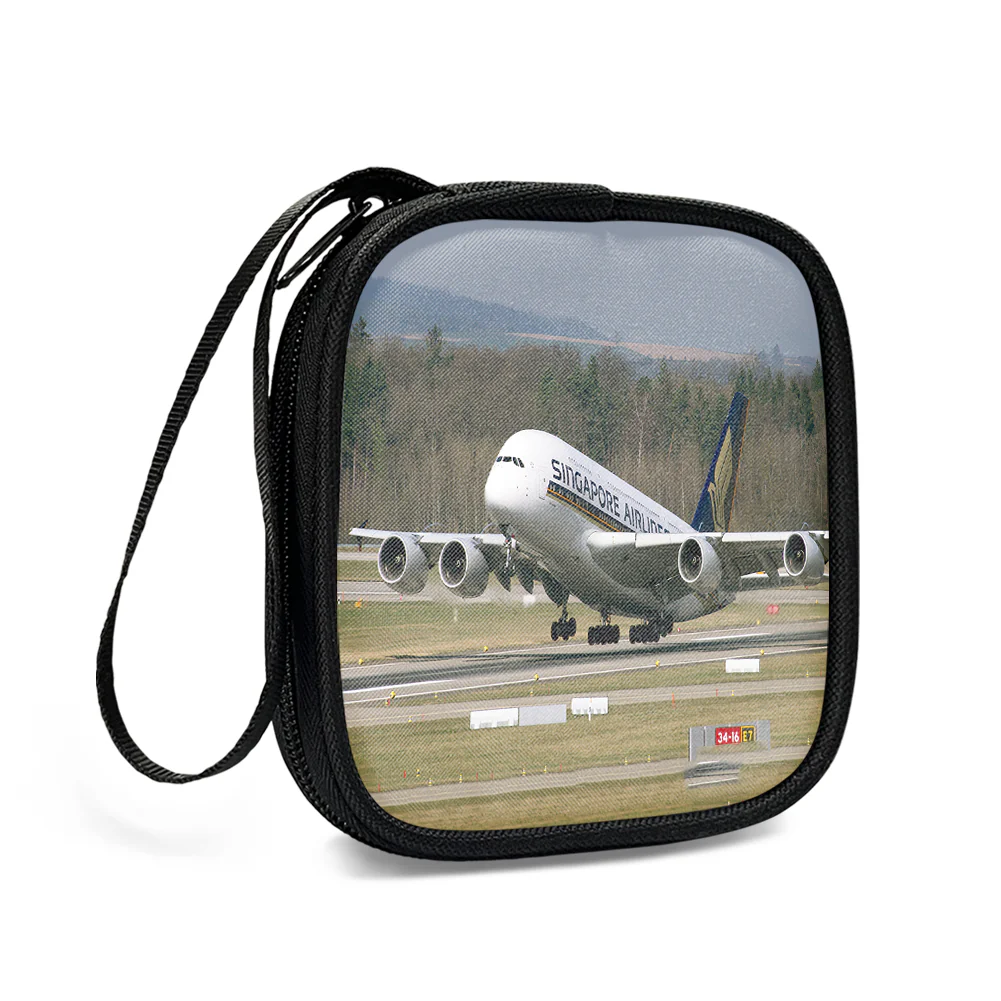 Departing Singapore Airlines A380 Designed Portable Headphone Bag - Image 3