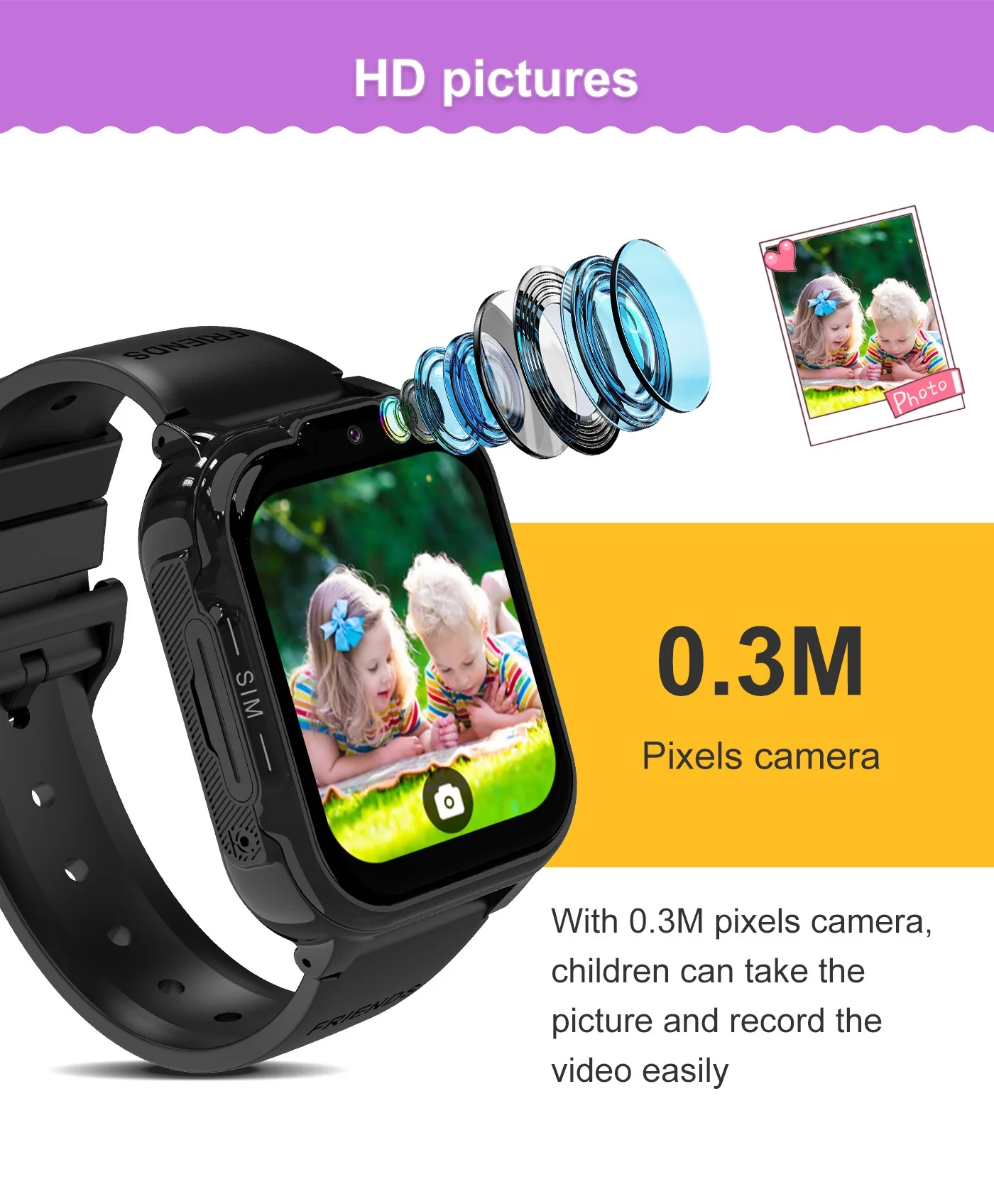 DH20 Children's Smart Watch: Full Netcom 4G, Video Calls, GPS Tracking & SIM Card Support for Students - Image 14