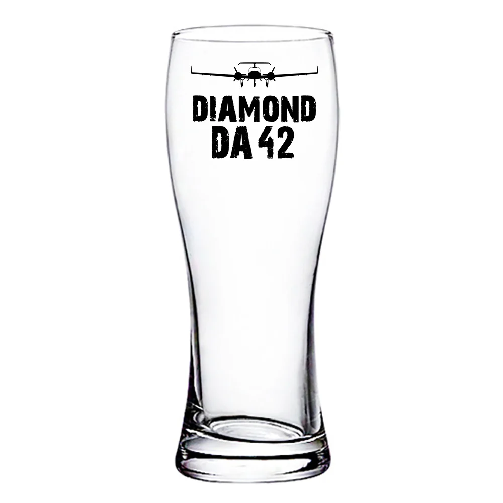 Diamond DA42 & Plane Designed Pilsner Beer Glasses - Image 2