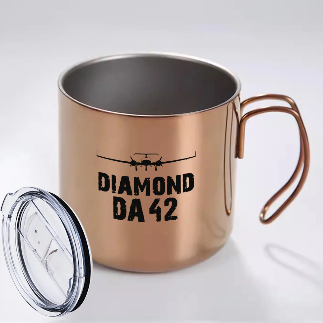 Diamond DA42 & Plane Designed Stainless Steel Portable Mugs - Image 8