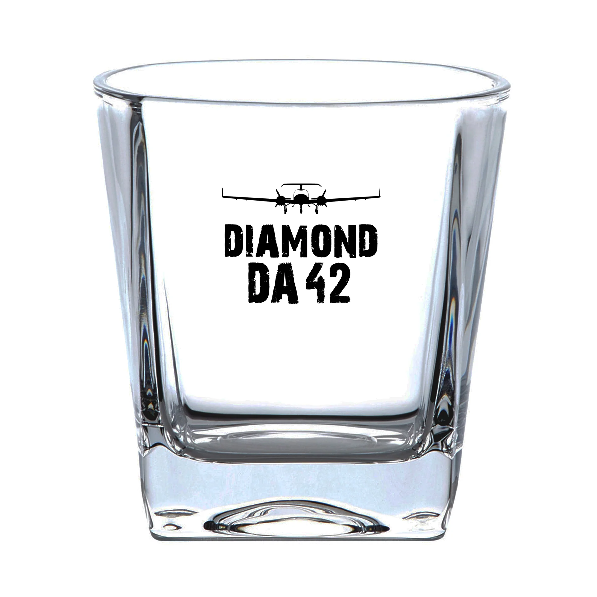 Diamond DA42 & Plane Designed Whiskey Glass - Image 2