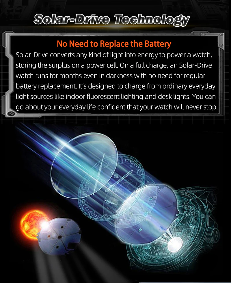 Digital Military Waterproof 50M Sport Wristwatches Solar Men's Watch - Image 12