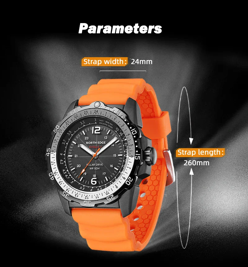 Digital Military Waterproof 50M Sport Wristwatches Solar Men's Watch - Image 13