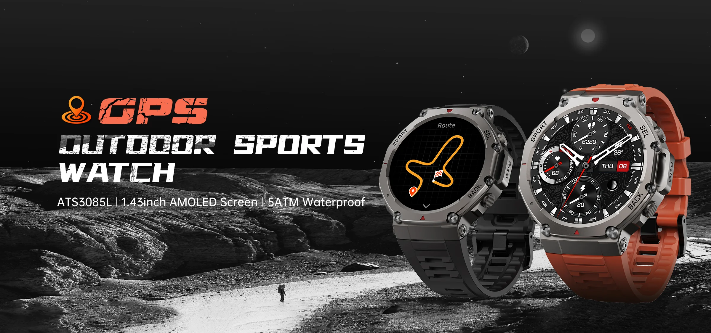 DM58: GPS Smart Watch with 1.43" AMOLED, Multi-Satellite Compatibility (GLONASS/BDS) & 5ATM Waterproof Design - Image 5