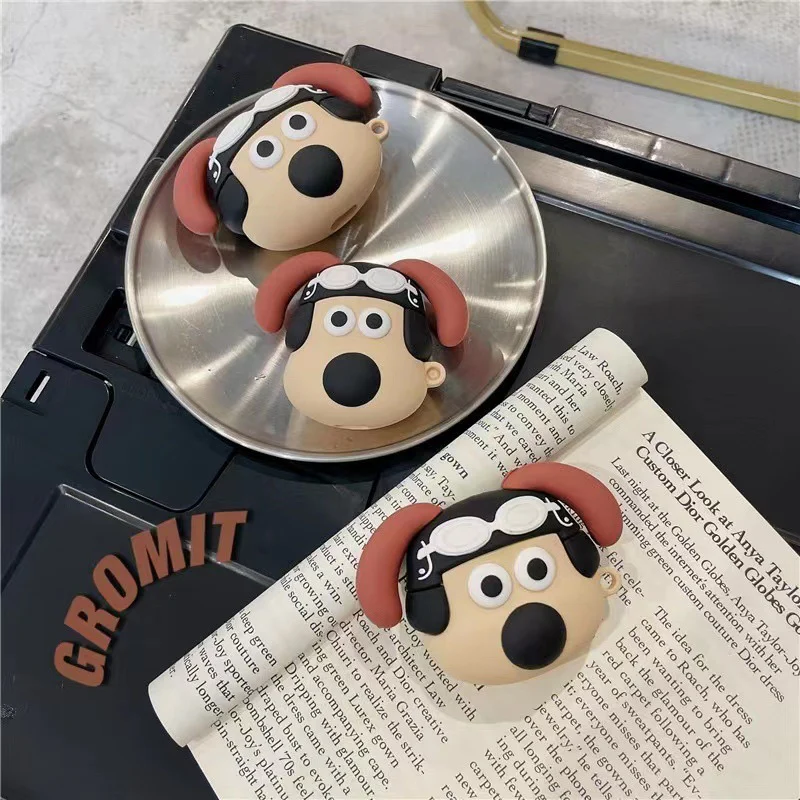 Dog Designed AirPods Protective Cover: Cute Cartoon Silicone Soft Shell