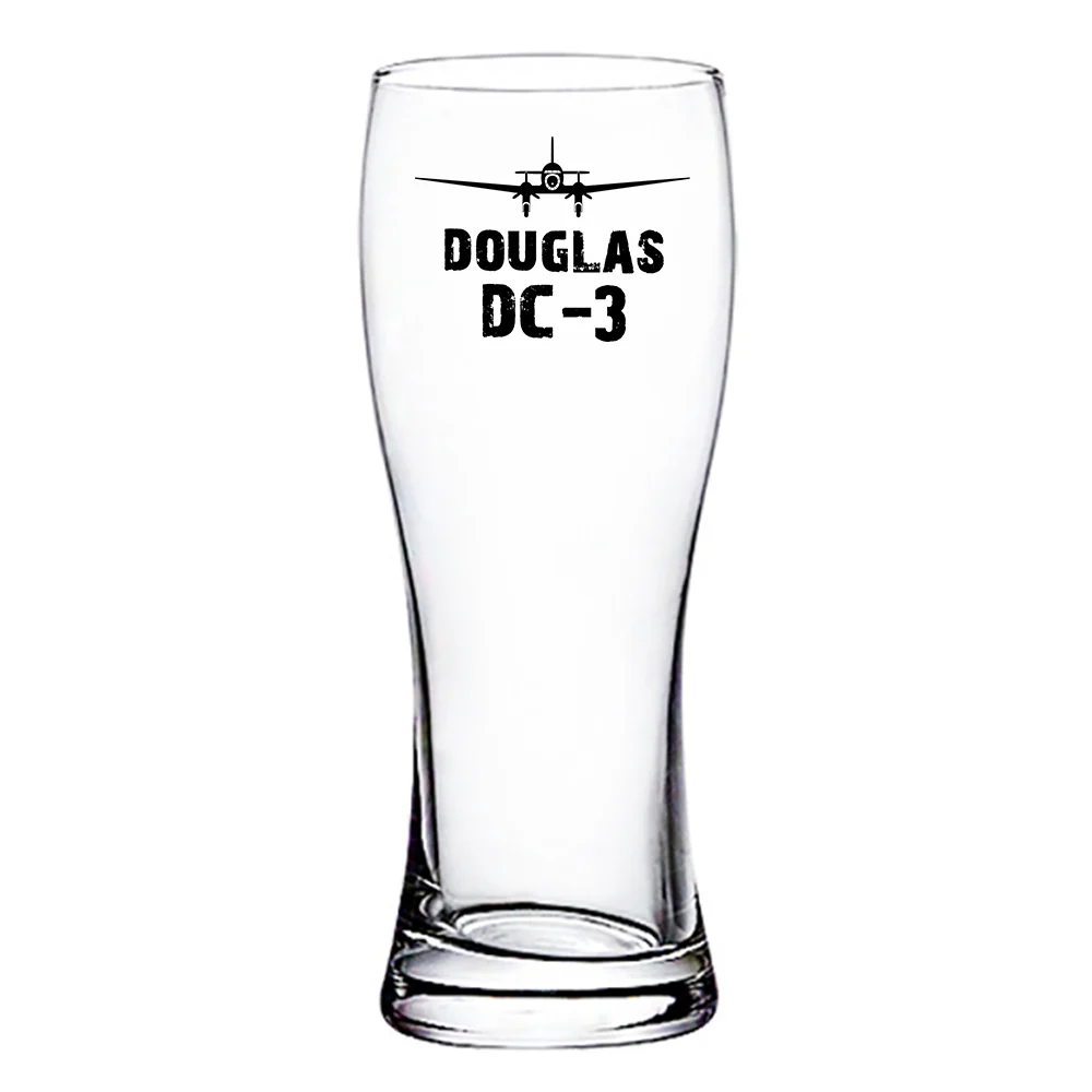 Douglas DC-3 & Plane Designed Pilsner Beer Glasses - Image 2