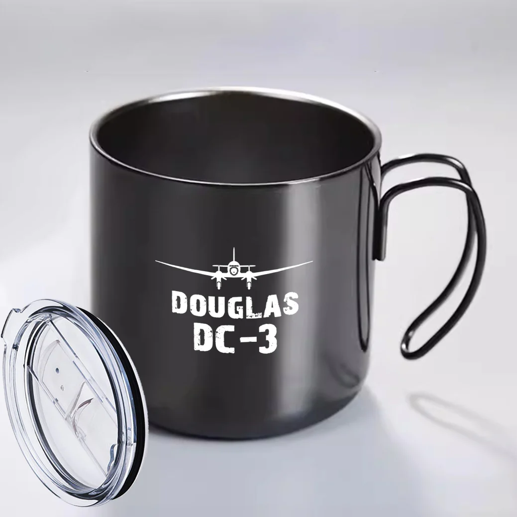 Douglas DC-3 & Plane Designed Stainless Steel Portable Mugs - Image 4