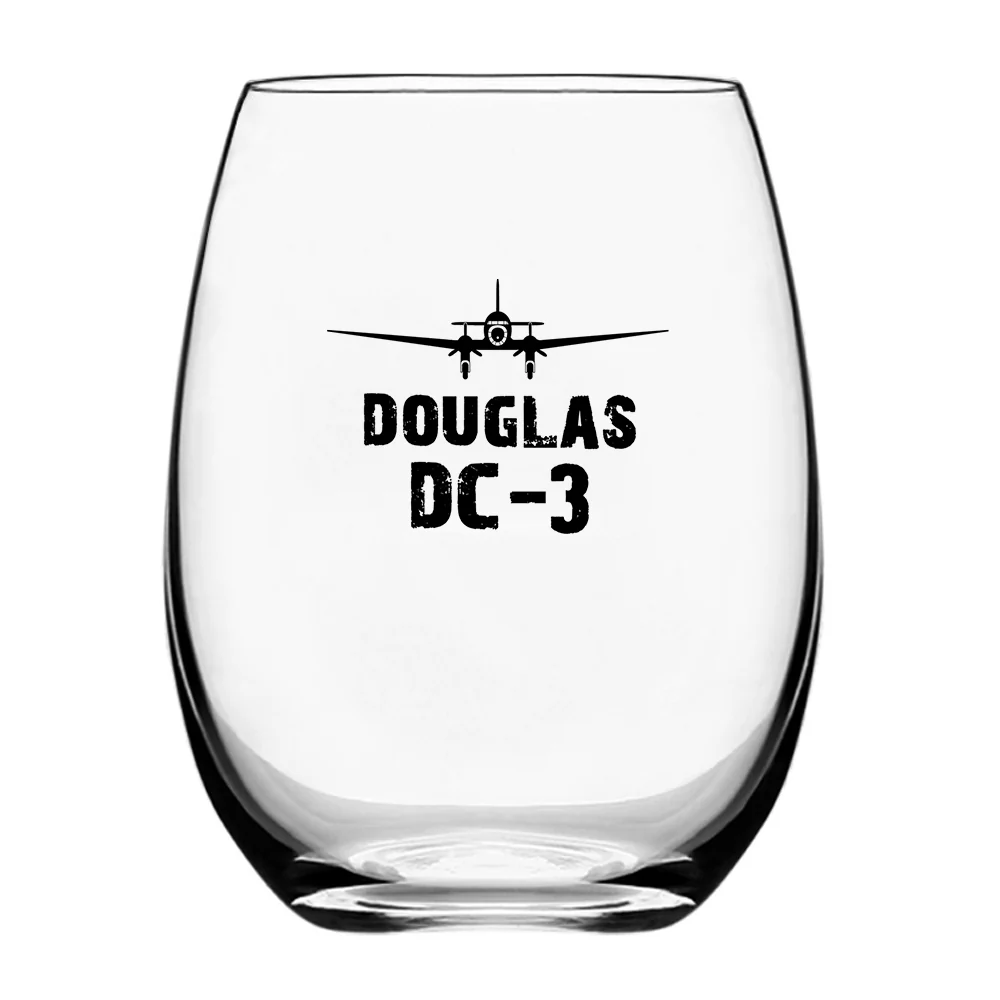 Douglas DC-3 & Plane Designed Water & Drink Glasses - Image 2