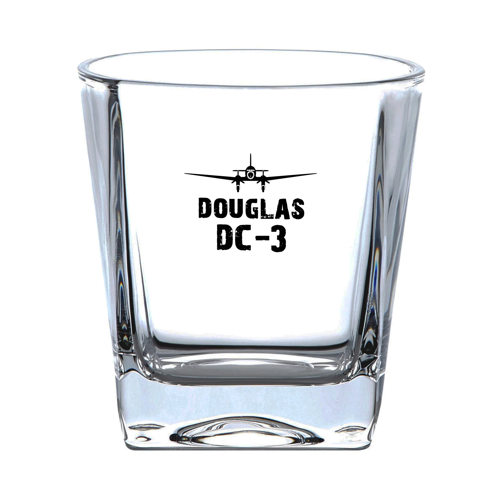 Douglas DC-3 & Plane Designed Whiskey Glass - Image 2