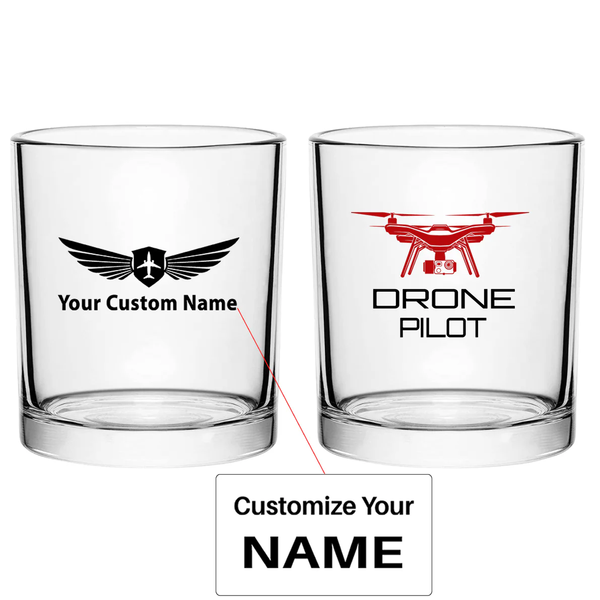 Drone Pilot Designed Special Whiskey Glasses