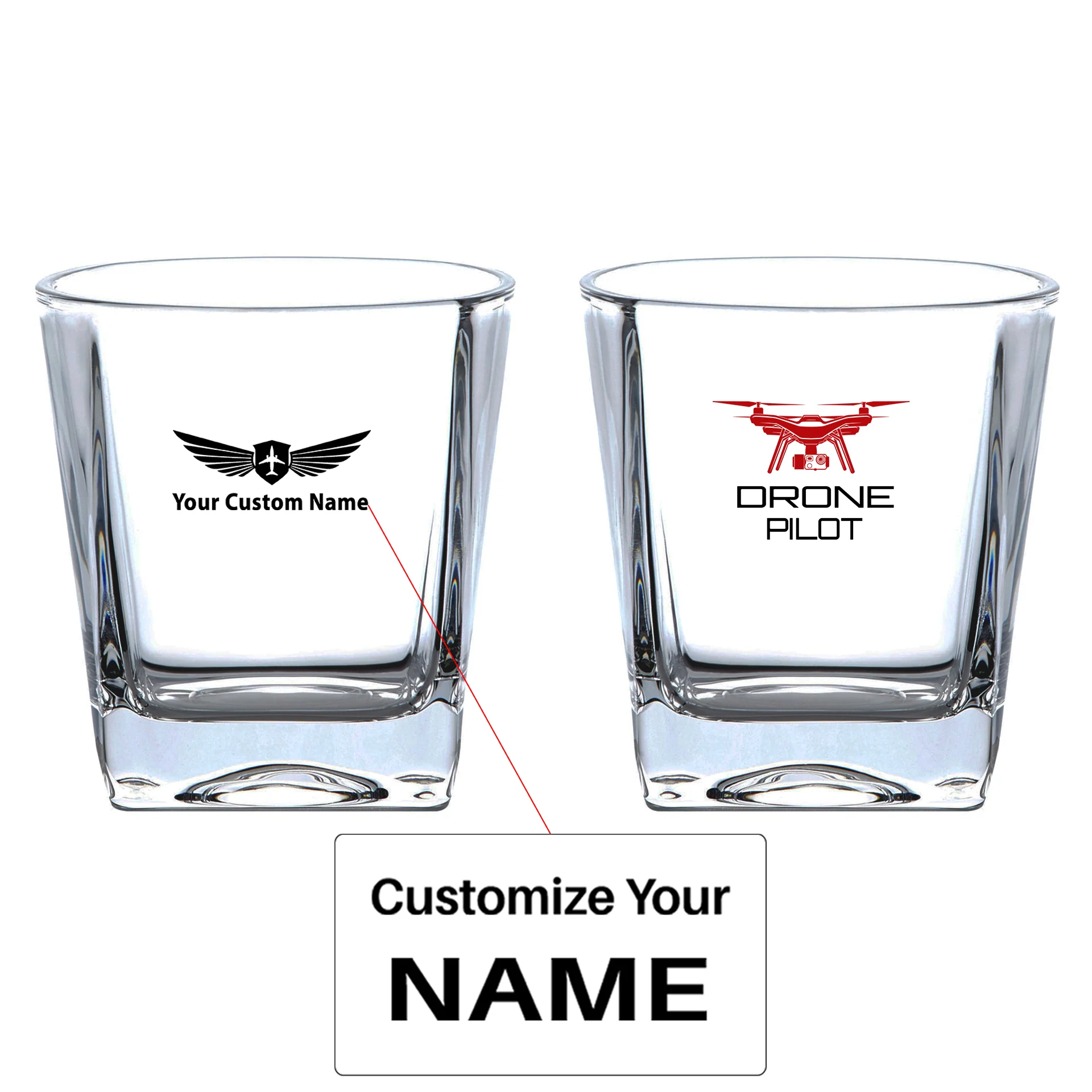 Drone Pilot Designed Whiskey Glass