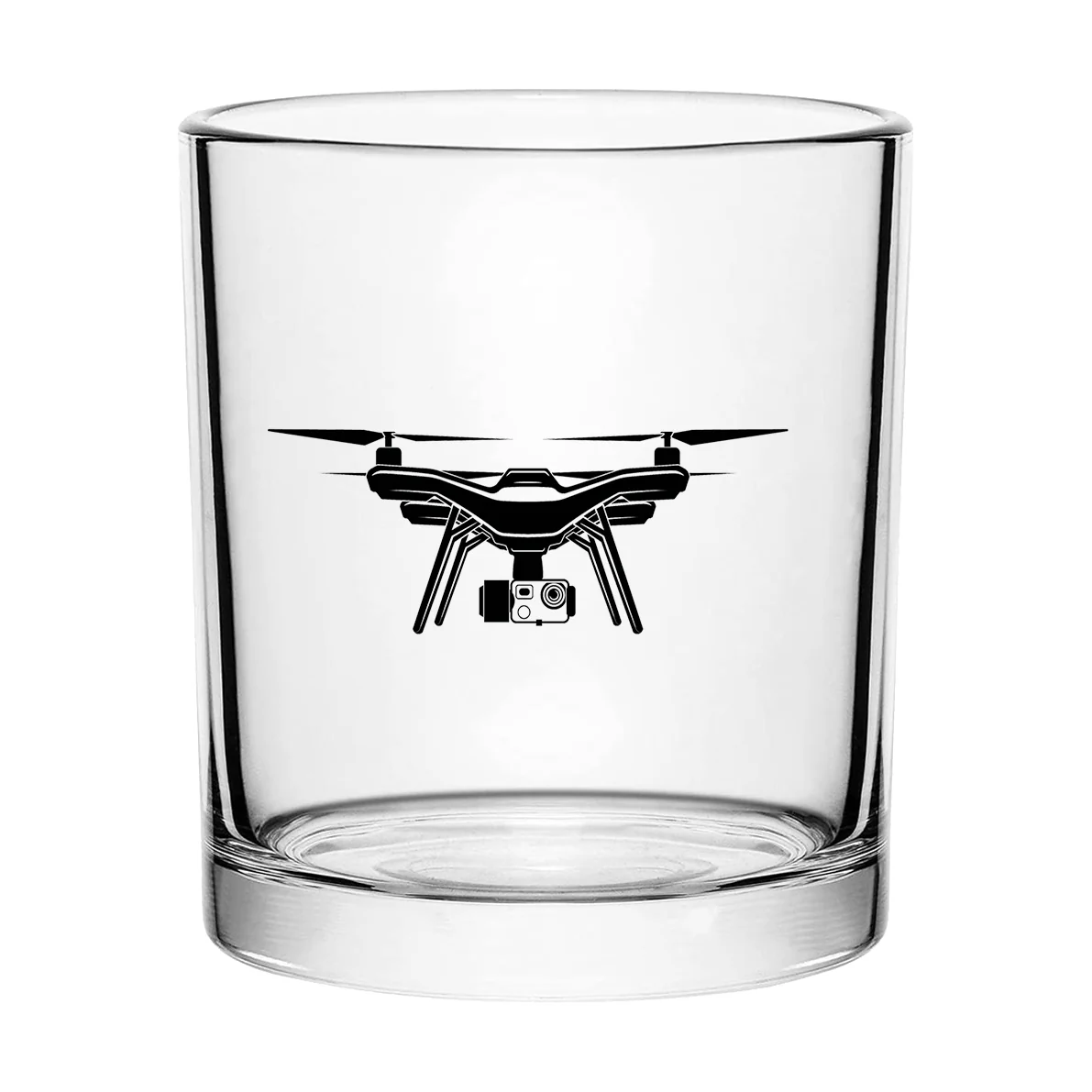 Drone Silhouette Designed Special Whiskey Glasses - Image 2