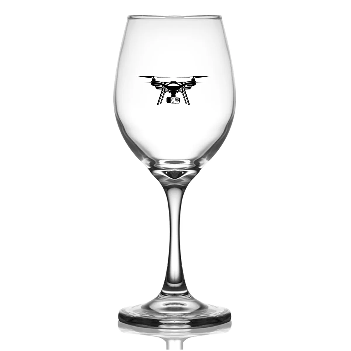 Drone Silhouette Designed Wine Glasses - Image 2