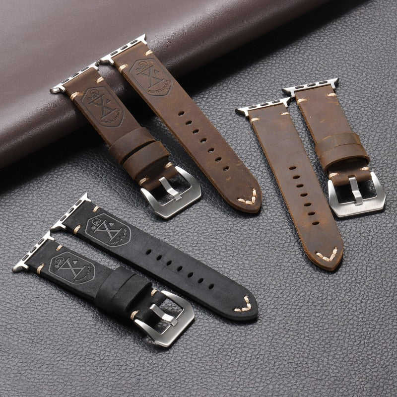 Durable Retro Leather Strap for Apple Watch Band - Image 10
