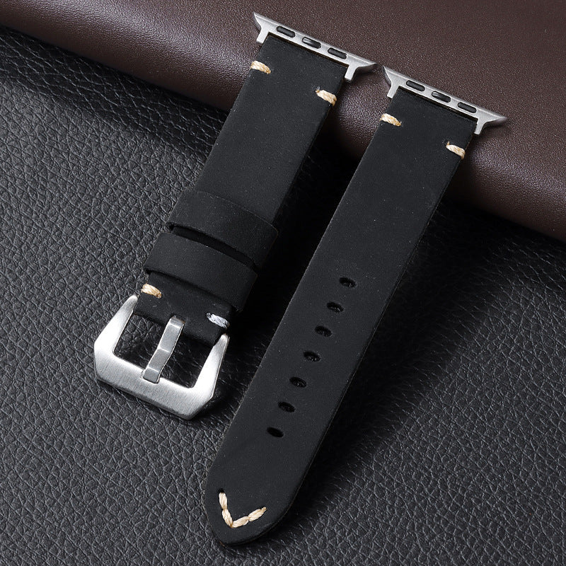 Durable Retro Leather Strap for Apple Watch Band - Image 6