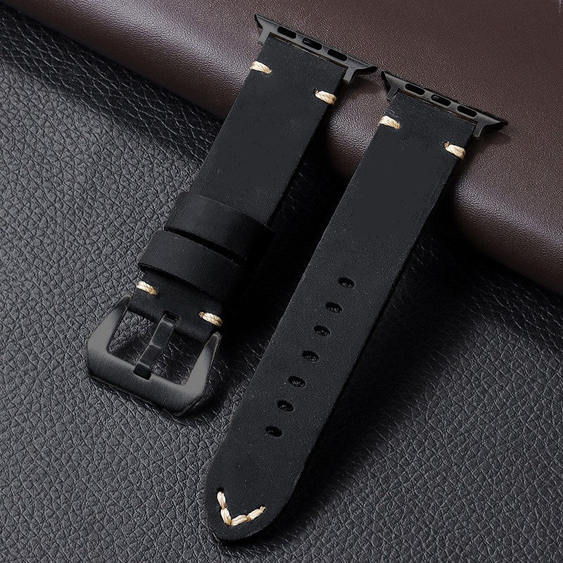 Durable Retro Leather Strap for Apple Watch Band - Image 7