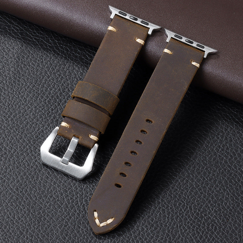 Durable Retro Leather Strap for Apple Watch Band - Image 8