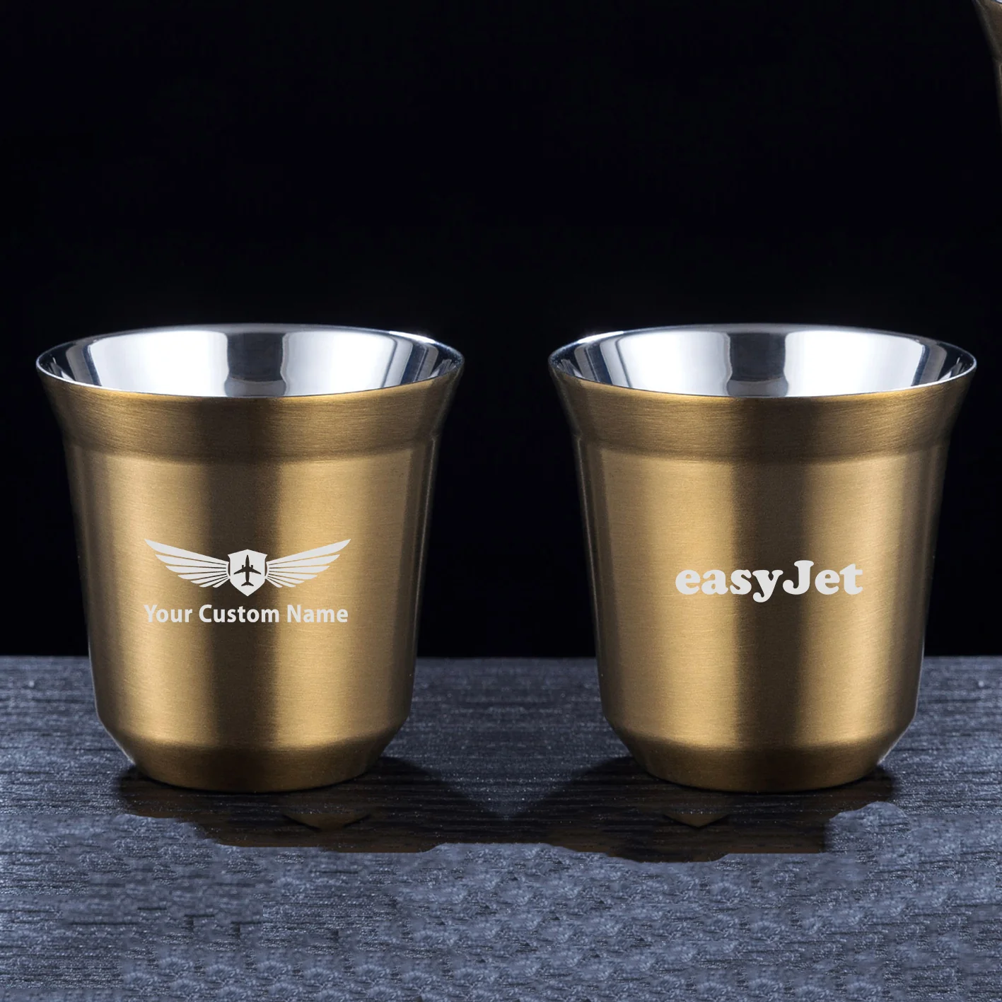 EasyJet Airlines Designed Double Wall Stainless Steel Coffee Mugs - Image 9