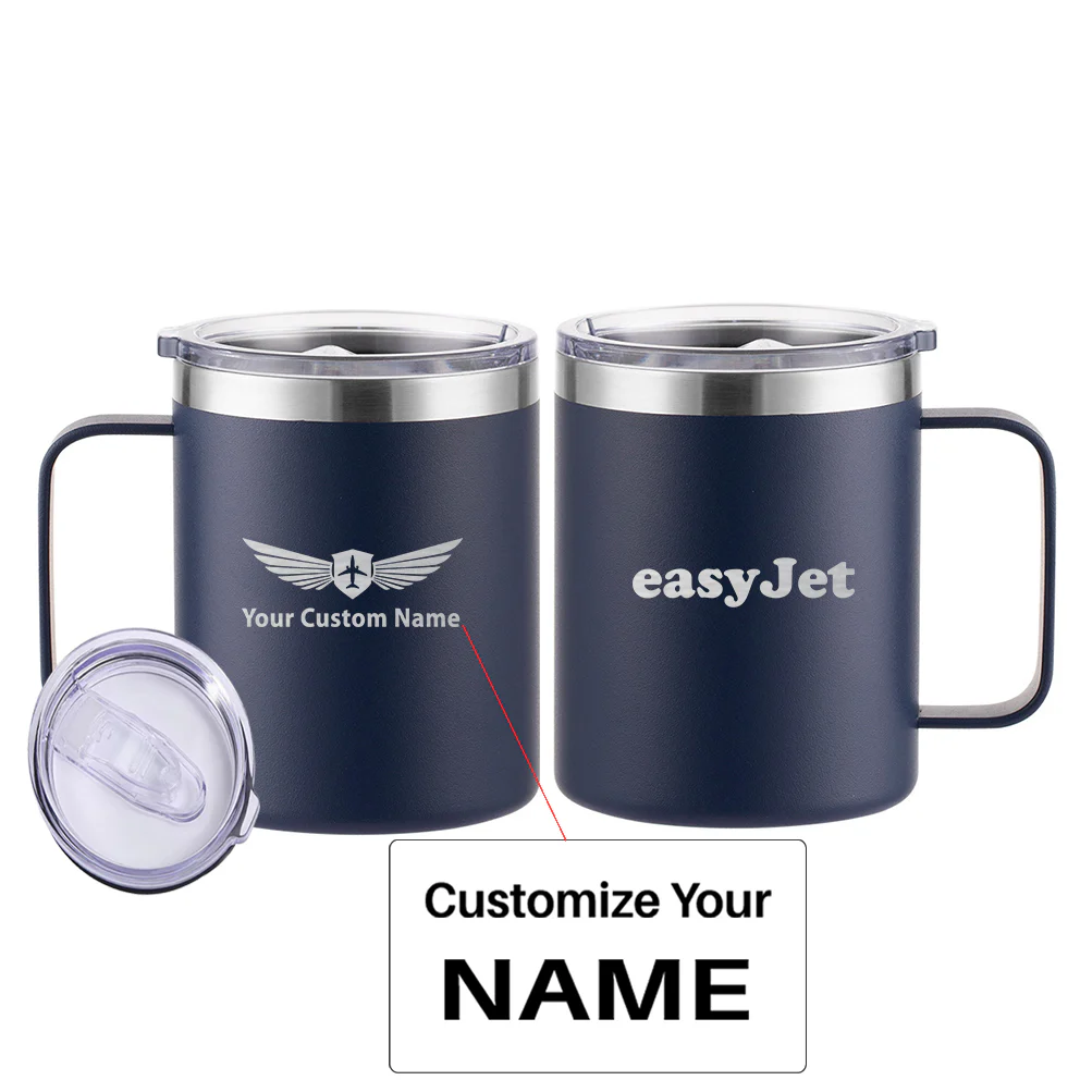 EasyJet Airlines Designed Stainless Steel Laser Engraved Mugs - Image 3