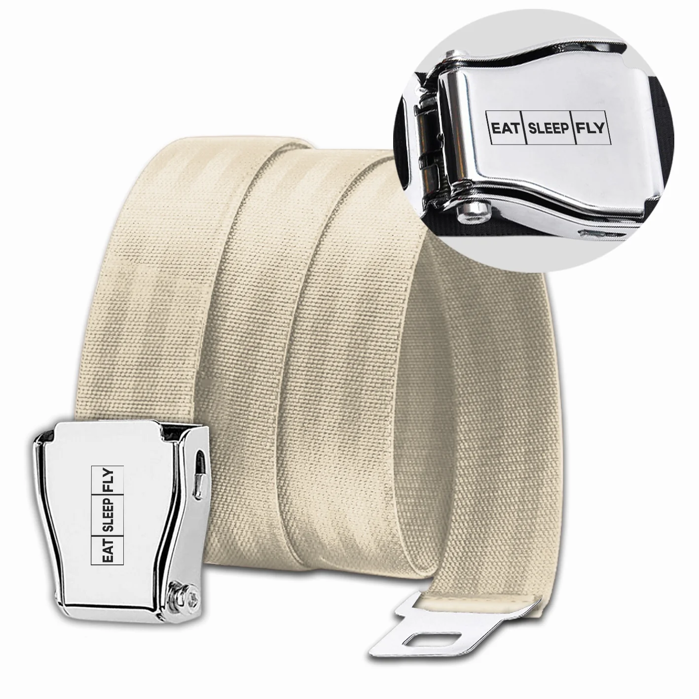 Eat Sleep Fly (Colourful) Designed Fashion Airplane Seat Belts - Image 8