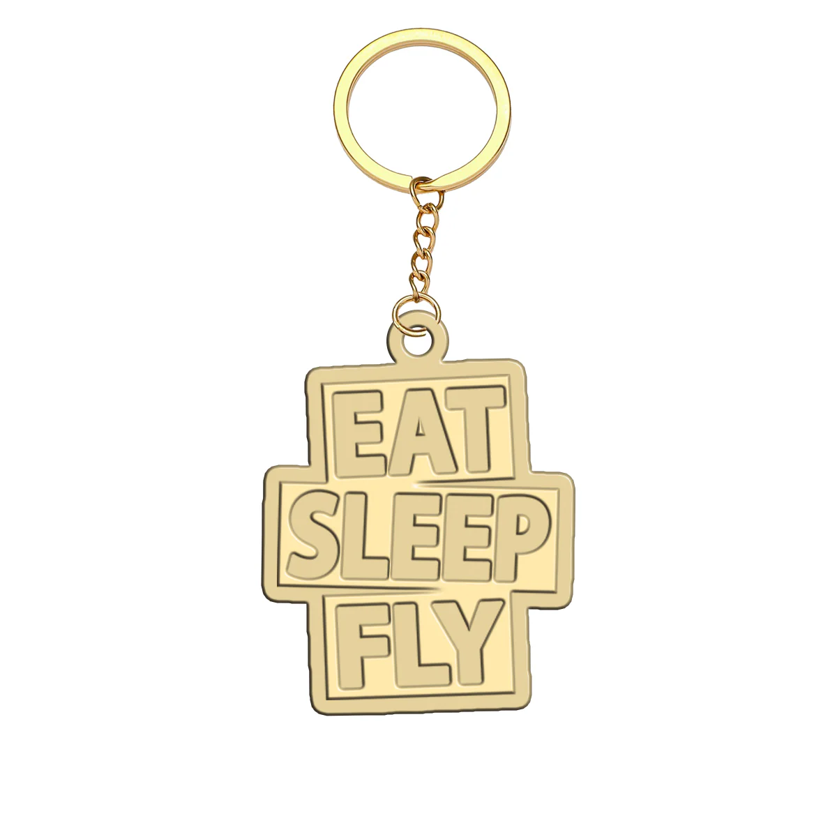 Eat Sleep Fly Designed Hollow Key Chains