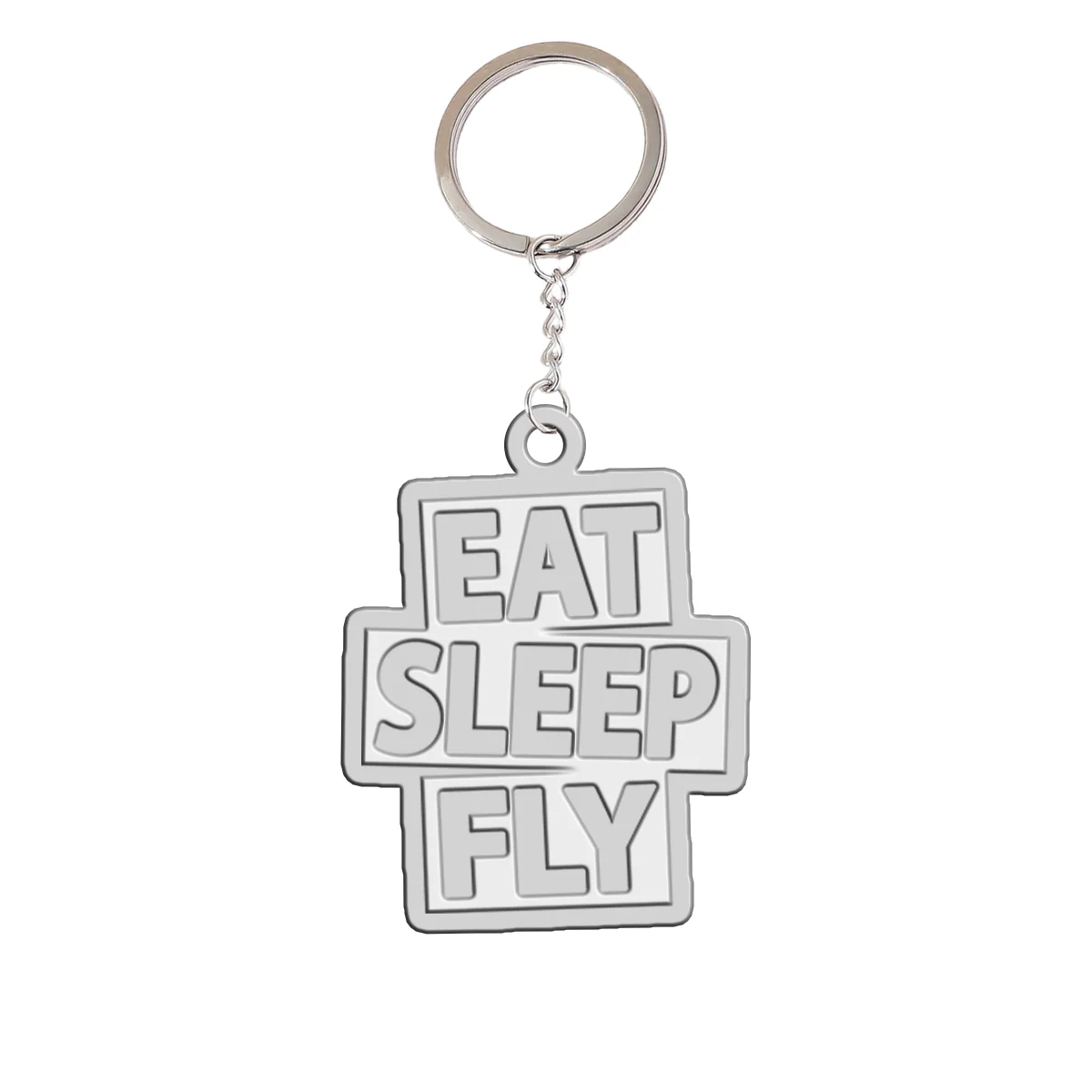 Eat Sleep Fly Designed Hollow Key Chains - Image 2