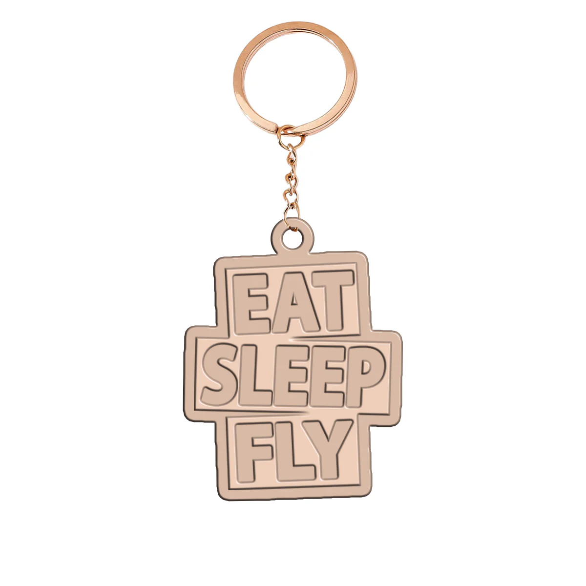 Eat Sleep Fly Designed Hollow Key Chains - Image 3