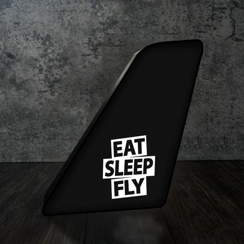 Eat Sleep Fly Designed Led Aircraft Tail & 3D Lamp