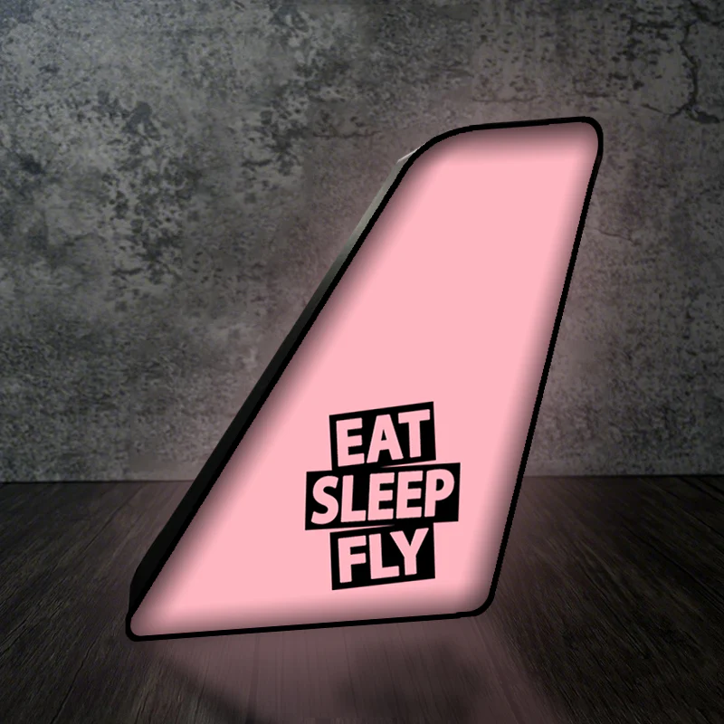 Eat Sleep Fly Designed Led Aircraft Tail & 3D Lamp - Image 5
