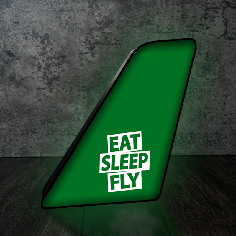 Eat Sleep Fly Designed Led Aircraft Tail & 3D Lamp - Image 7
