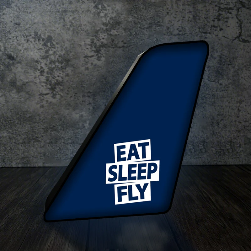 Eat Sleep Fly Designed Led Aircraft Tail & 3D Lamp - Image 8