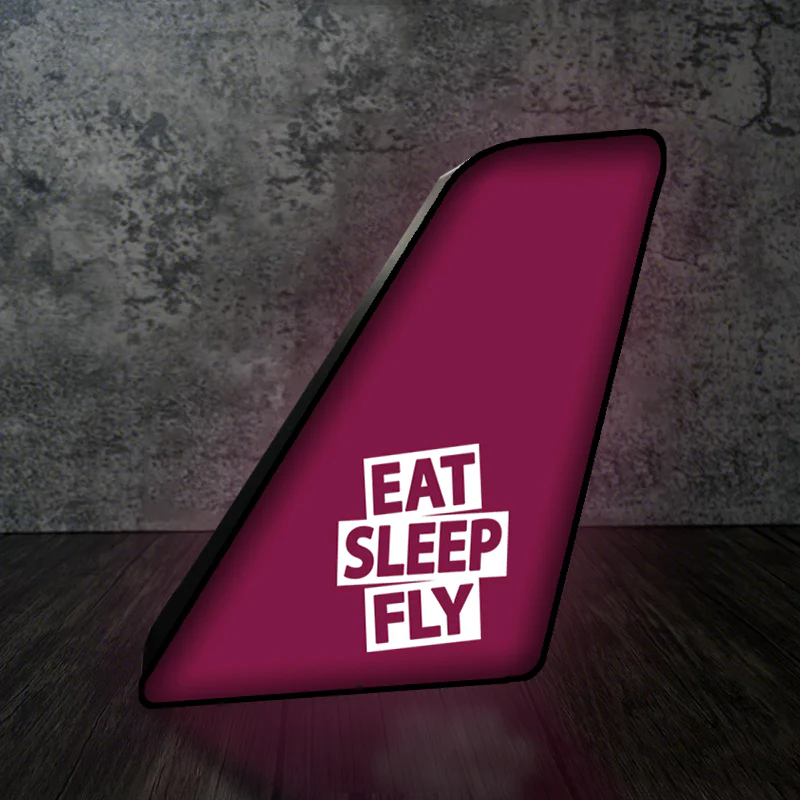 Eat Sleep Fly Designed Led Aircraft Tail & 3D Lamp - Image 9