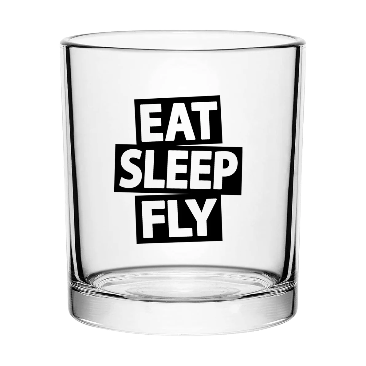 Eat Sleep Fly Designed Special Whiskey Glasses - Image 2
