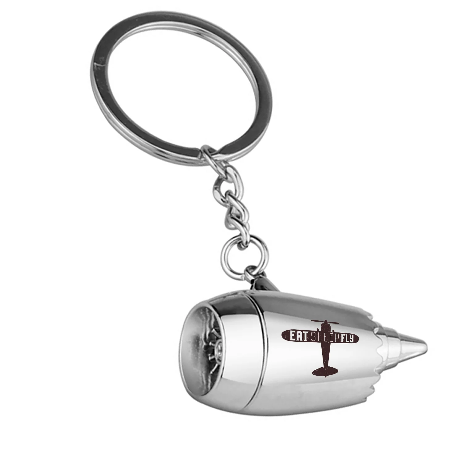Eat Sleep Fly & Propeller Jet Engine Turbine Key Chains - Image 2
