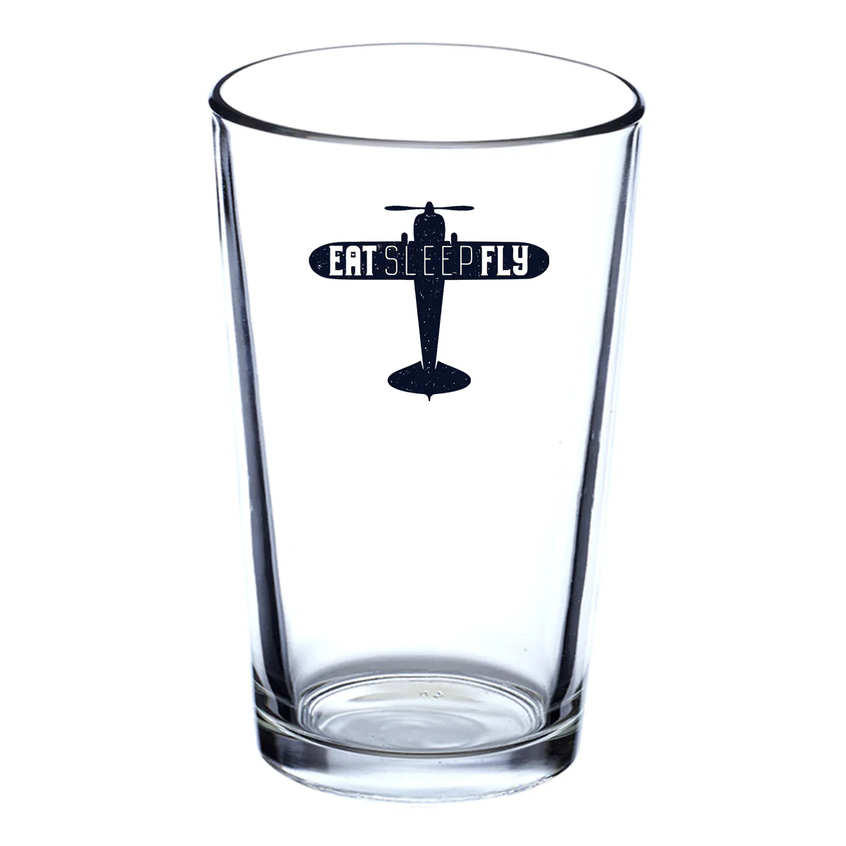 Eat Sleep Fly & Propeller Designed Beer & Water Glasses - Image 2
