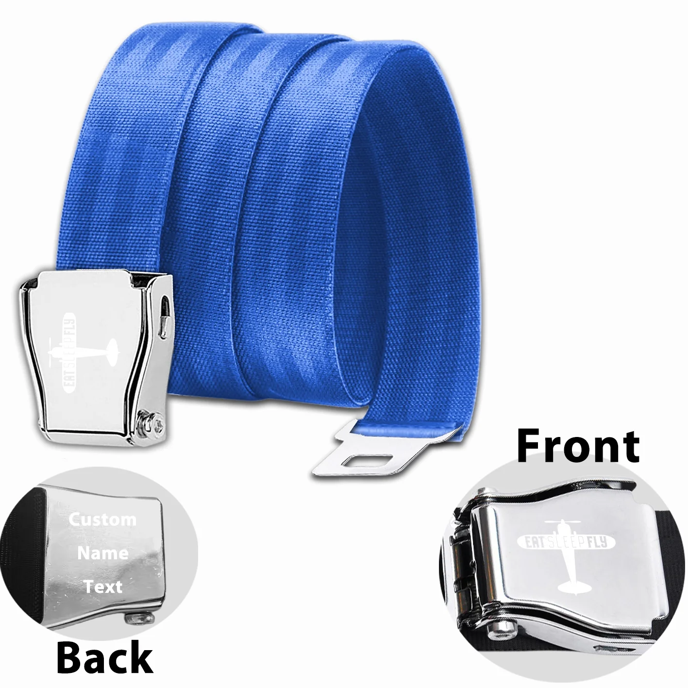 Eat Sleep Fly & Propeller Designed Fashion Airplane Seat Belts - Image 19