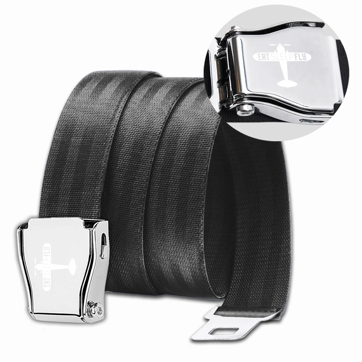 Eat Sleep Fly & Propeller Designed Fashion Airplane Seat Belts - Image 5