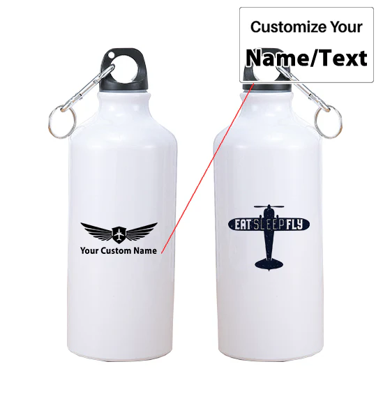 Eat Sleep Fly & Propeller Designed Thermoses - Image 3