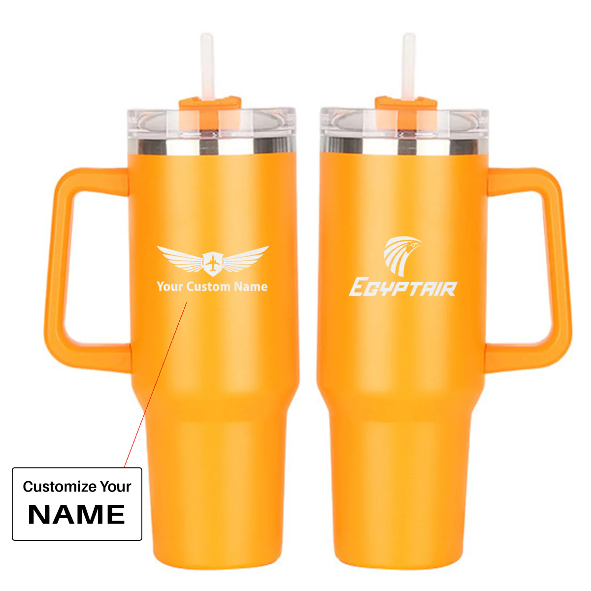 Egyptair Airlines Designed 40oz Stainless Steel Car Mug With Holder - Image 11