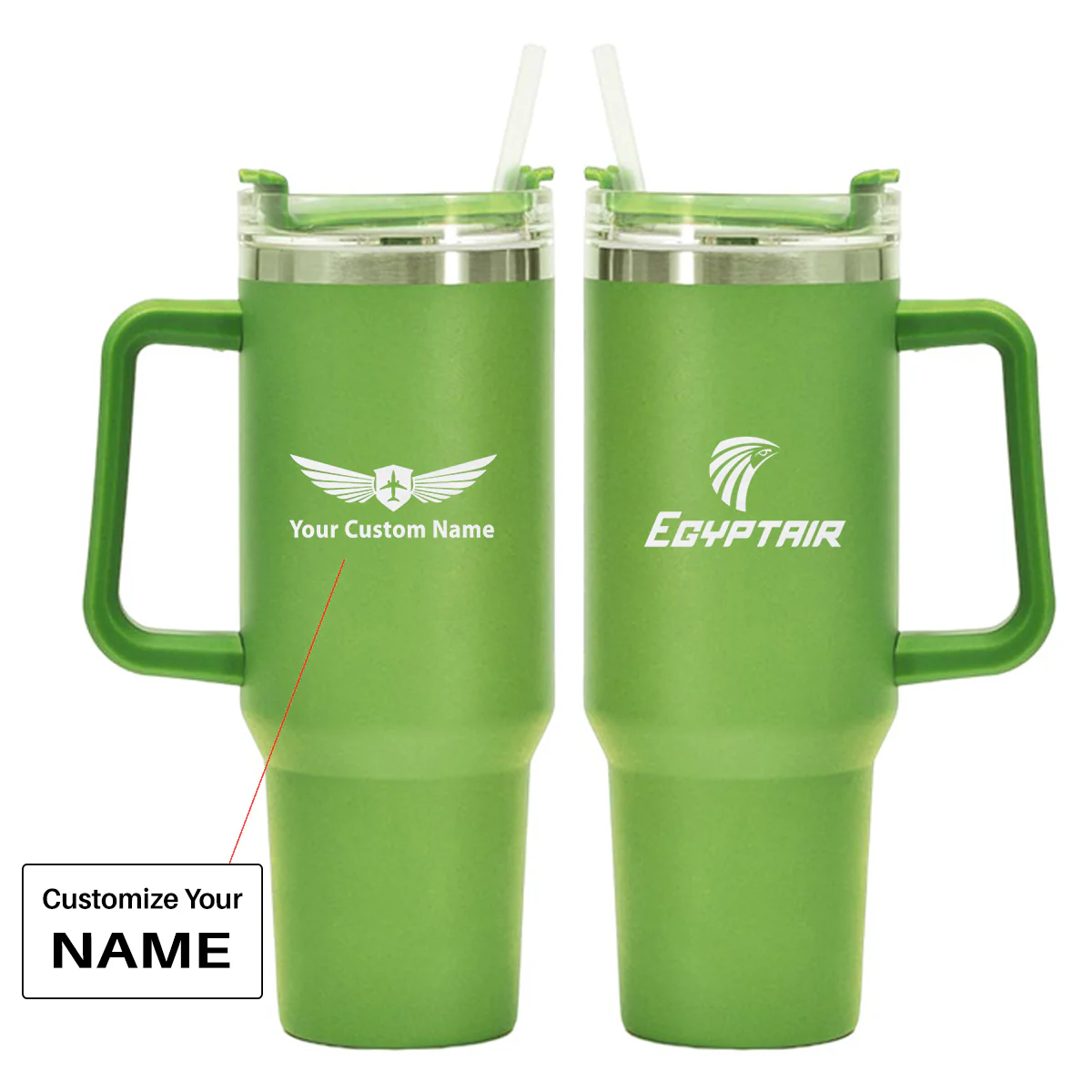 Egyptair Airlines Designed 40oz Stainless Steel Car Mug With Holder - Image 13