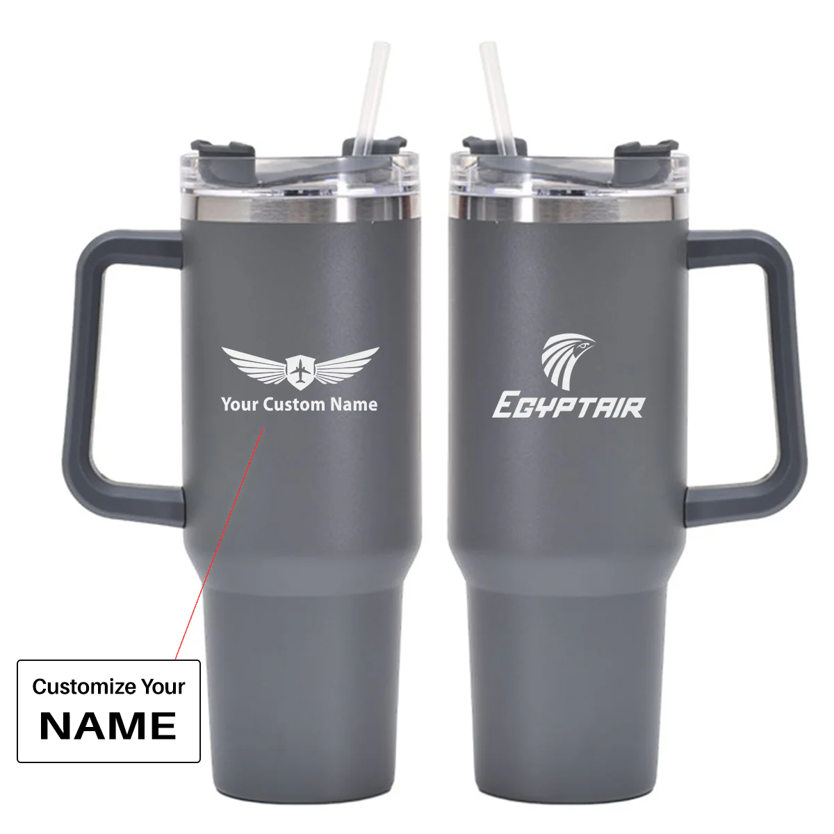 Egyptair Airlines Designed 40oz Stainless Steel Car Mug With Holder - Image 19