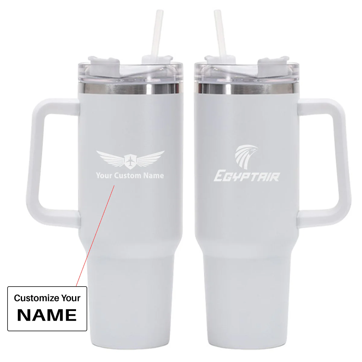 Egyptair Airlines Designed 40oz Stainless Steel Car Mug With Holder - Image 21