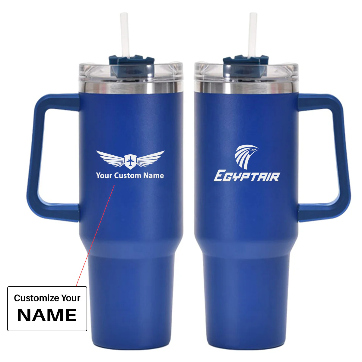 Egyptair Airlines Designed 40oz Stainless Steel Car Mug With Holder - Image 3