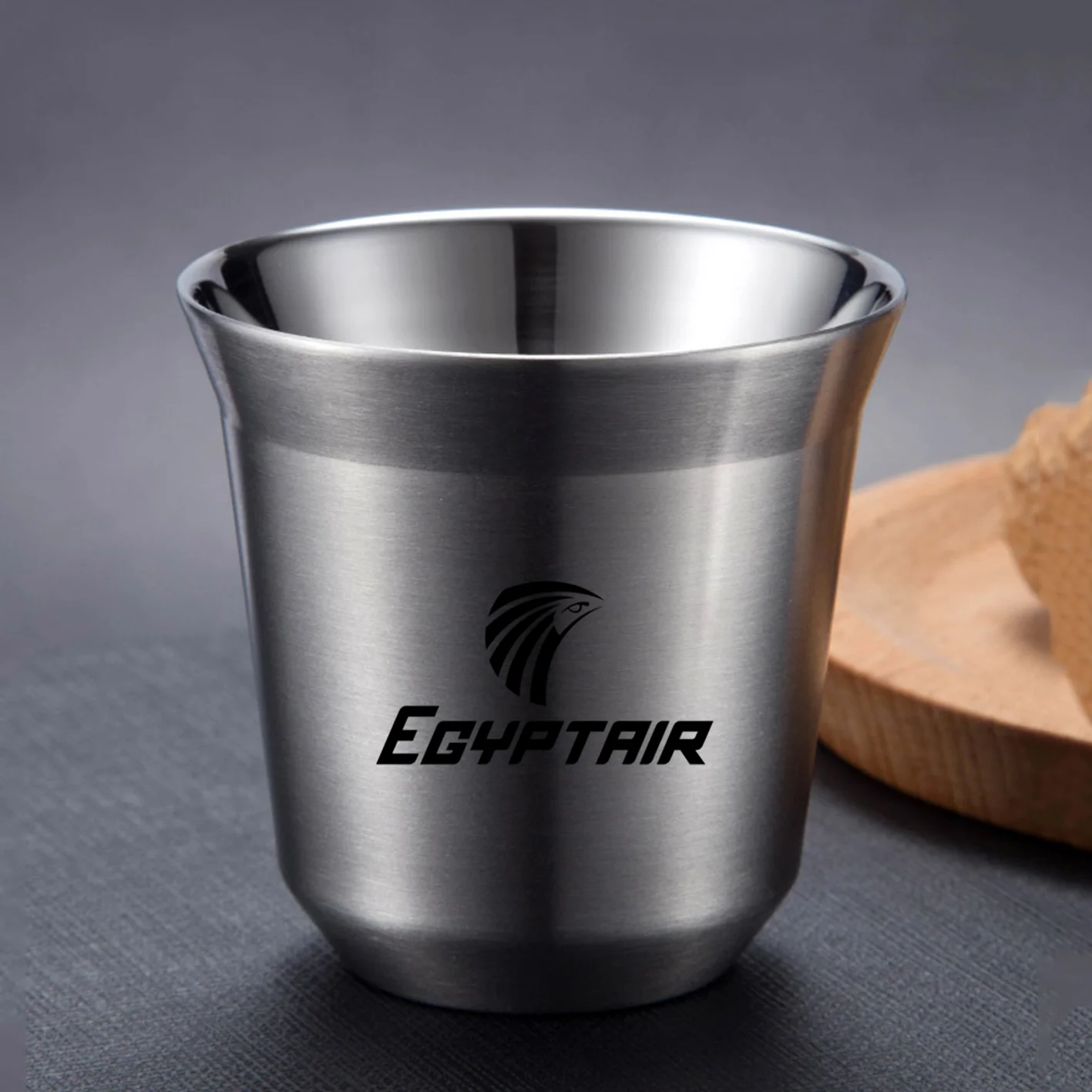 Egyptair Airlines Designed Double Wall Stainless Steel Coffee Mugs - Image 16