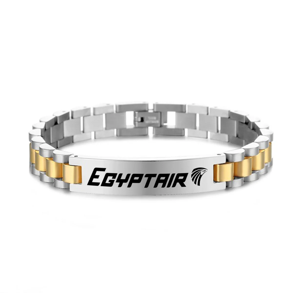 Egyptair Airlines Designed Stainless Steel Chain Bracelets - Image 3