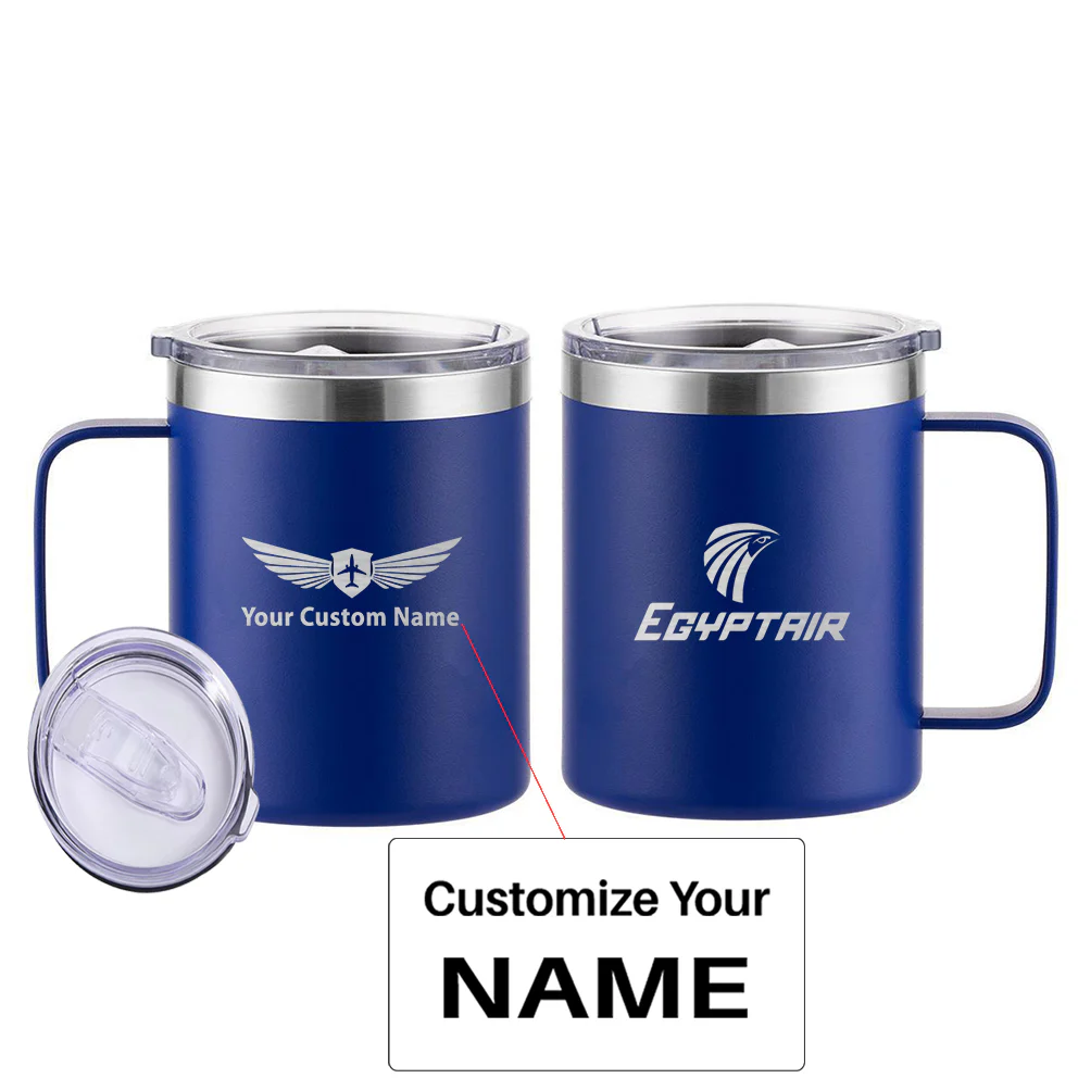 Egyptair Airlines Designed Stainless Steel Laser Engraved Mugs - Image 5