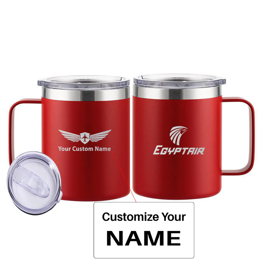 Egyptair Airlines Designed Stainless Steel Laser Engraved Mugs - Image 9