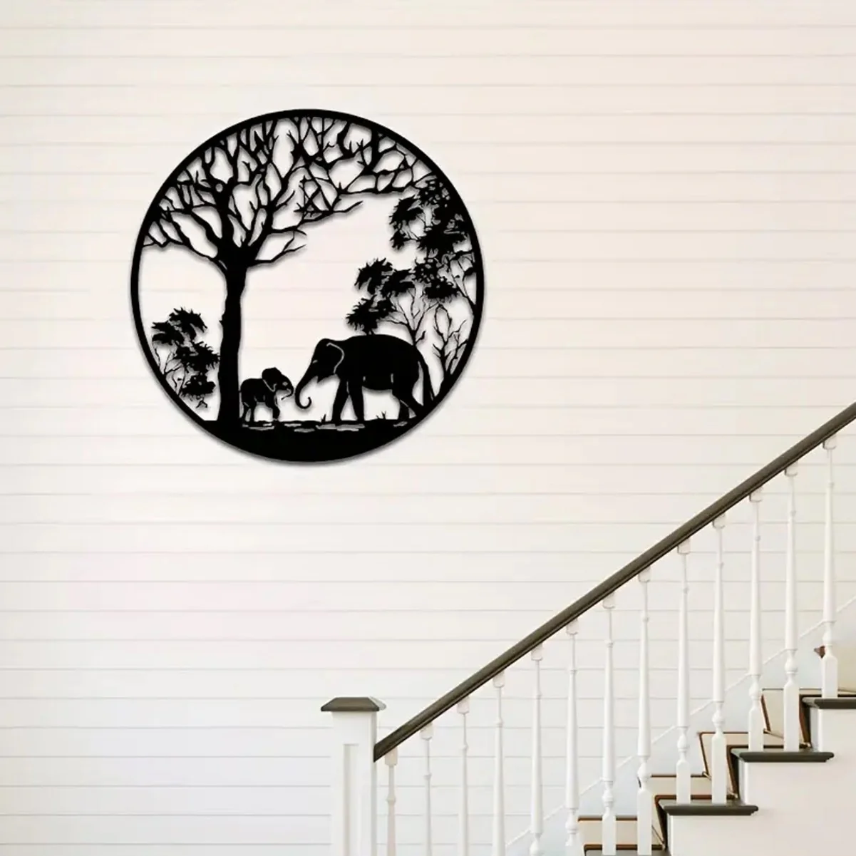 Elephant Tree Wall Sculpture 30x30CM - Image 4
